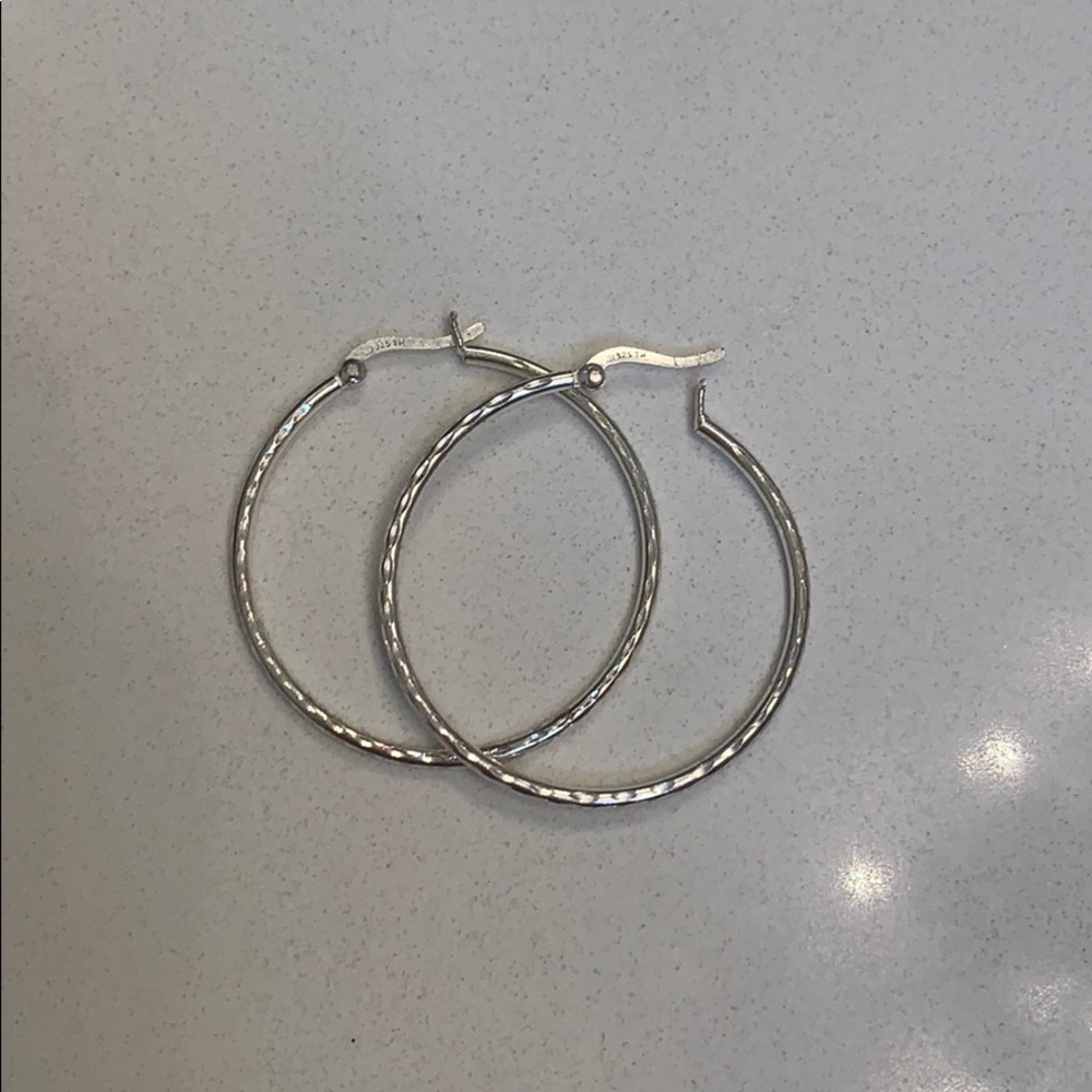 Sterling Silver twisted hoops